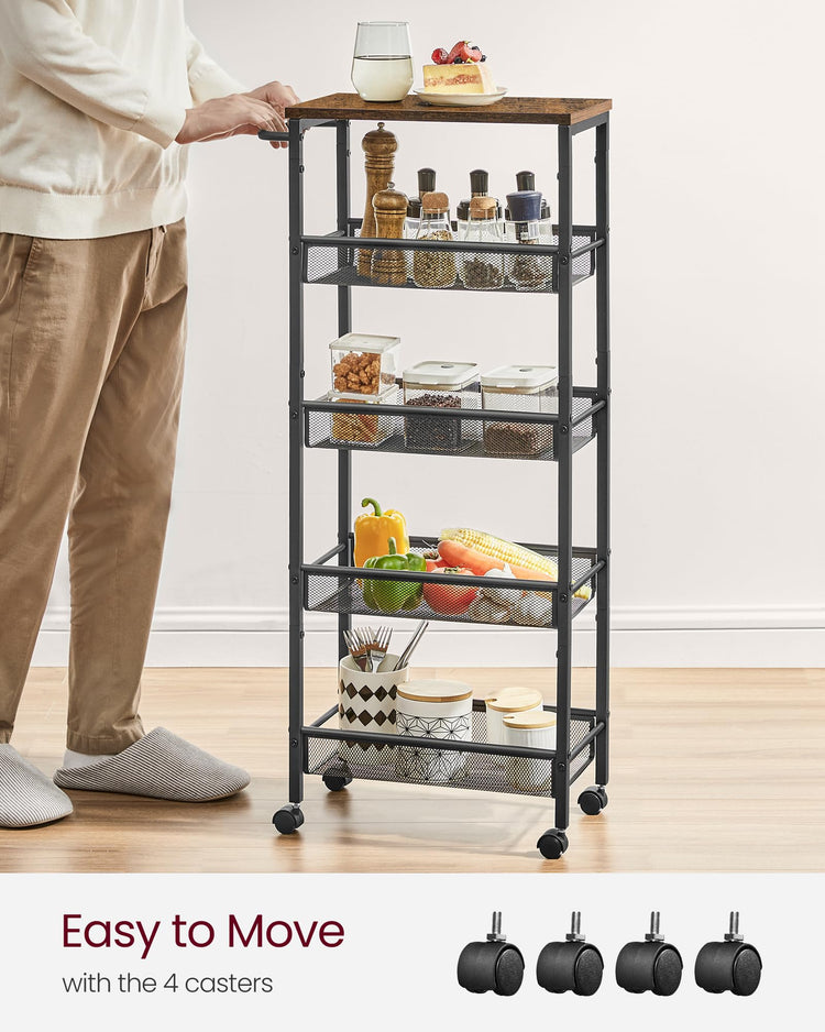 Slim Rolling Cart