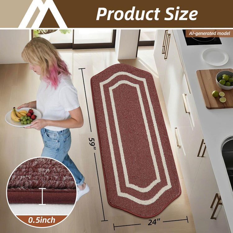 Long Kitchen Floor Mats and Rugs Non Slip Washable