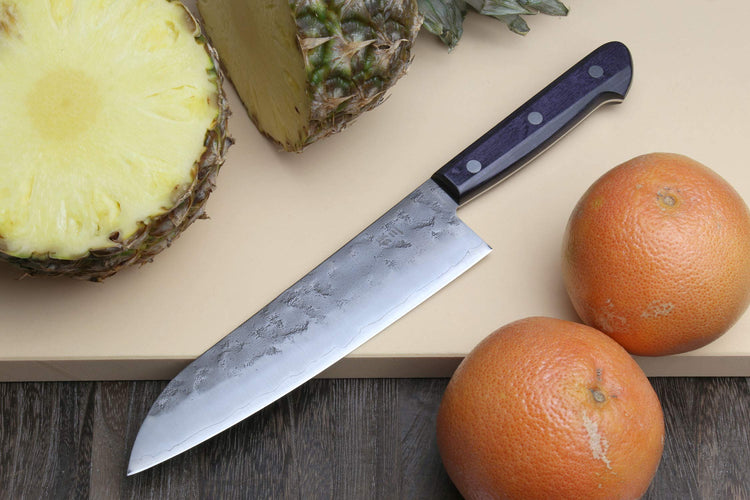 Stainless Clad Nashiji Ginsan High Carbon Stain Resistant Steel Santoku Multipurpose Knife