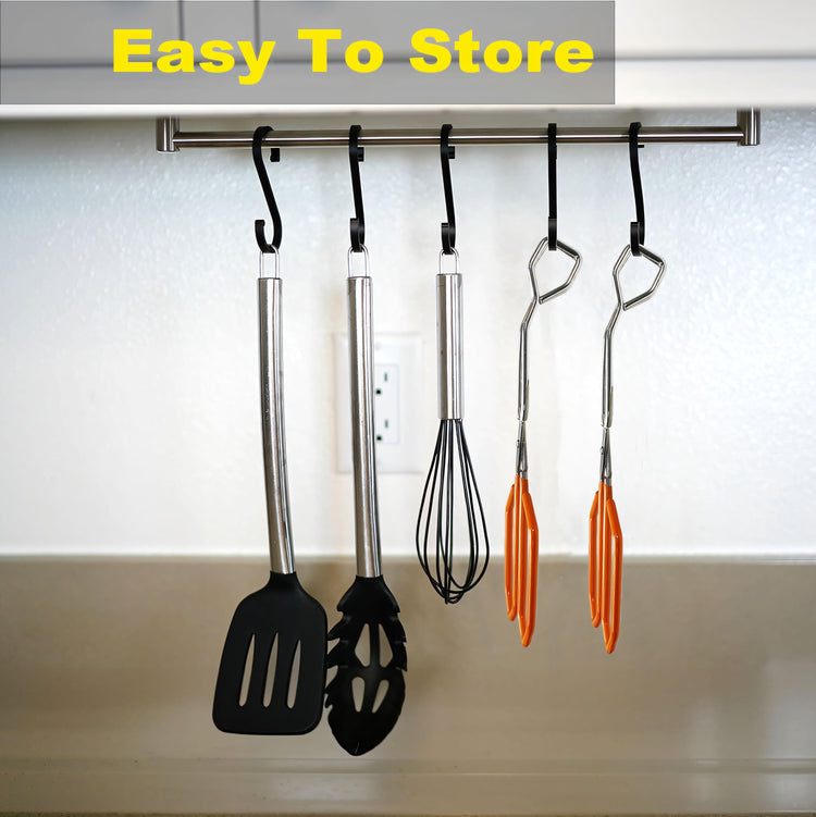 11 Inch Hiash Orange Stainless Steel Scissor Tongs