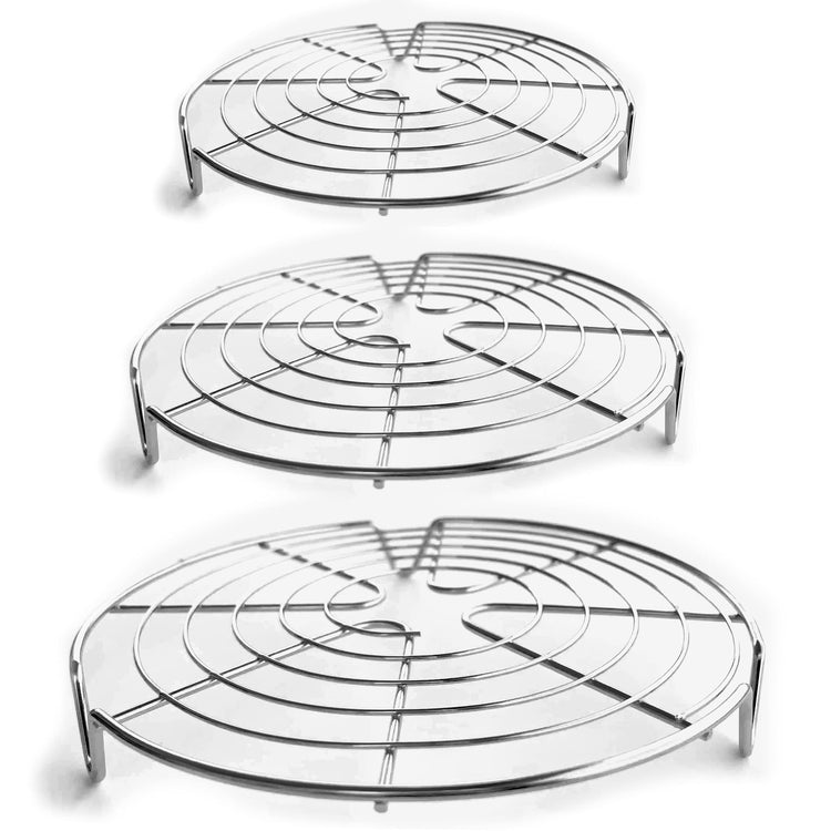 Round Cooling Rack Stainless Steel Steamer Rack Set of 3