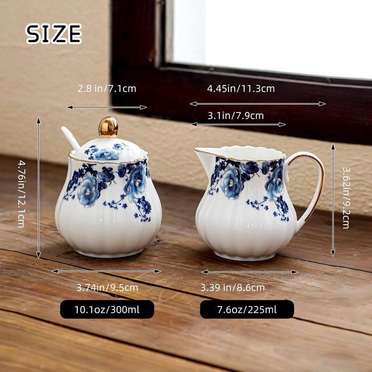 Ceramic Sugar and Creamer Set
