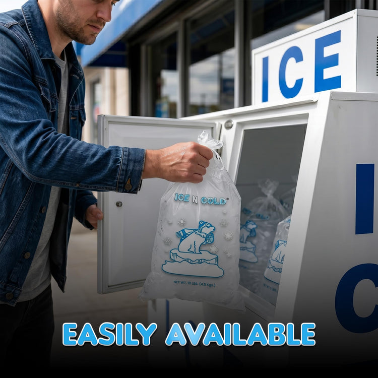 10lb (400 ct) Ice Bags with Cotton String 41 Micron Commercial & Food Grade LDPE, BPA-Free, Freezer Safe Plastic, 11" x 19" Bolsas Hielo, Bolsas Para Hielo, Ice Cube Machine Storage Bag (400 Count)