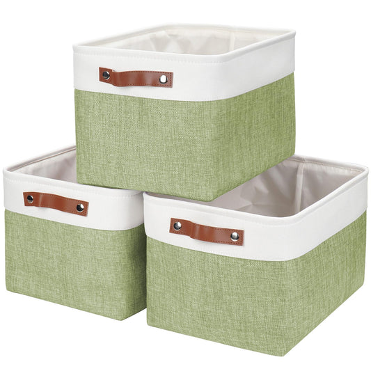 Storage Bins Large Fabric Storage Baskets for Shelves 3 Pack (3 Count)