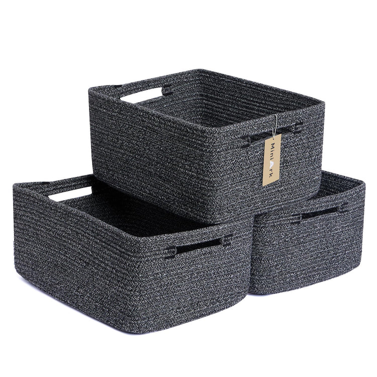 Large Storage Baskets for Shelves (3 Count)