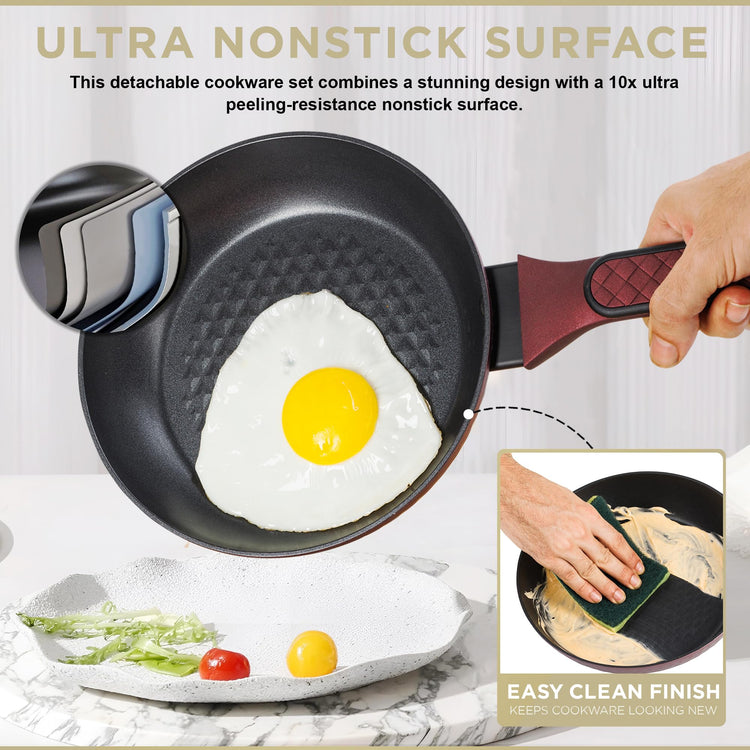 4 Piece Nonstick Cookware Set