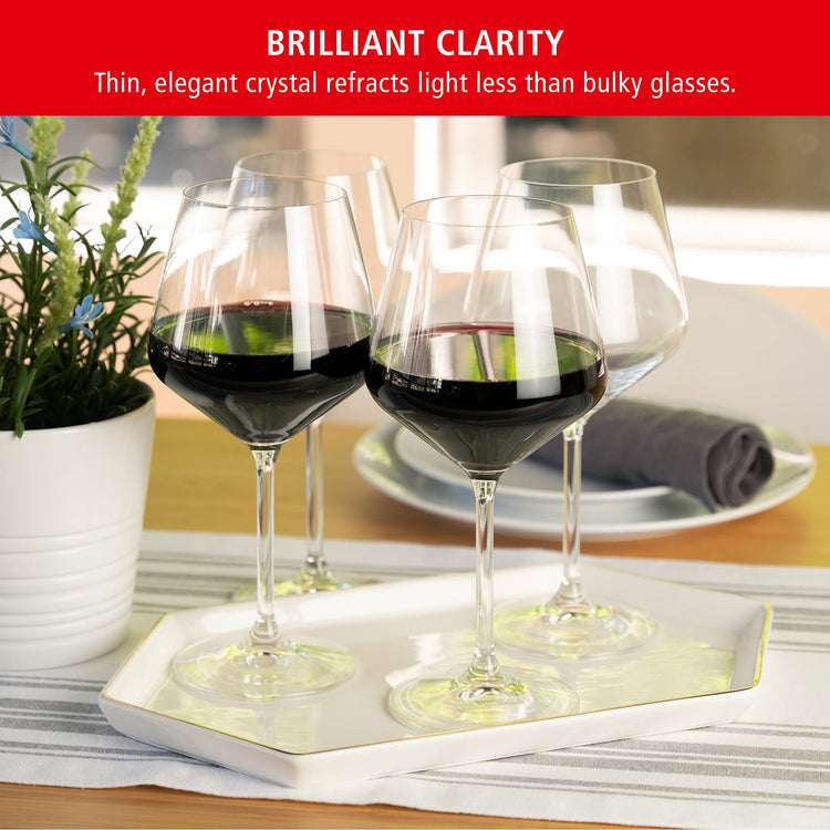 Style Burgundy Wine Glasses (4 Count)