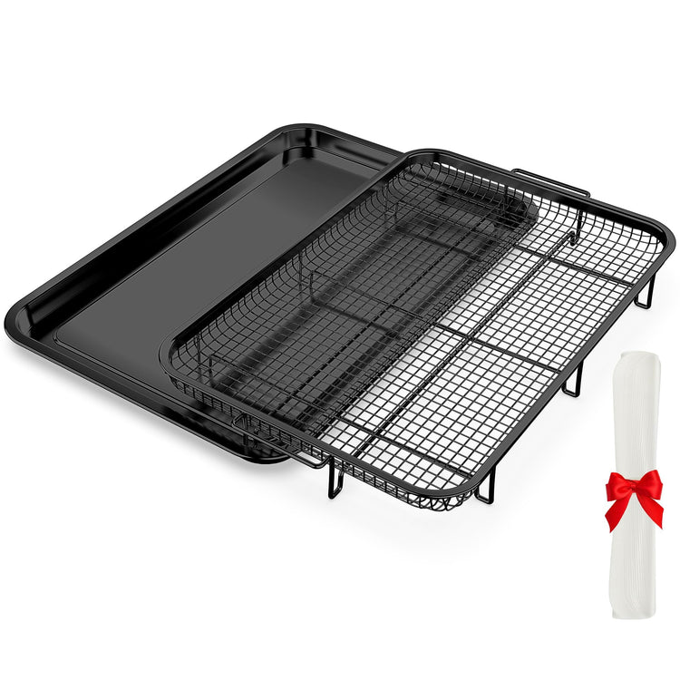 Large Air Fryer Basket for Oven with 30 PCS Parchment Paper