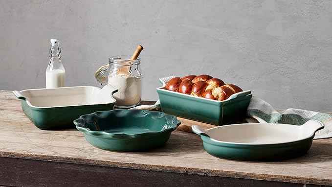 Le Creuset Stoneware 4 PC Heritage Bakeware Set, Oyster