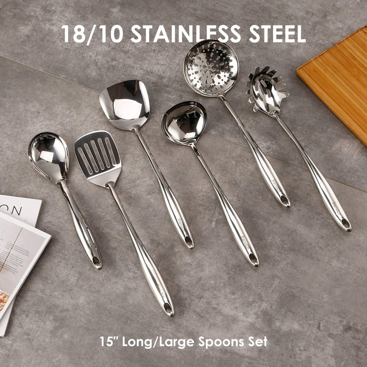 304 Stainless Steel Kitchen Utensil Set (9 Count)