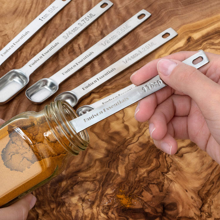 Stainless Steel Measuring Cups and Spoons Set
