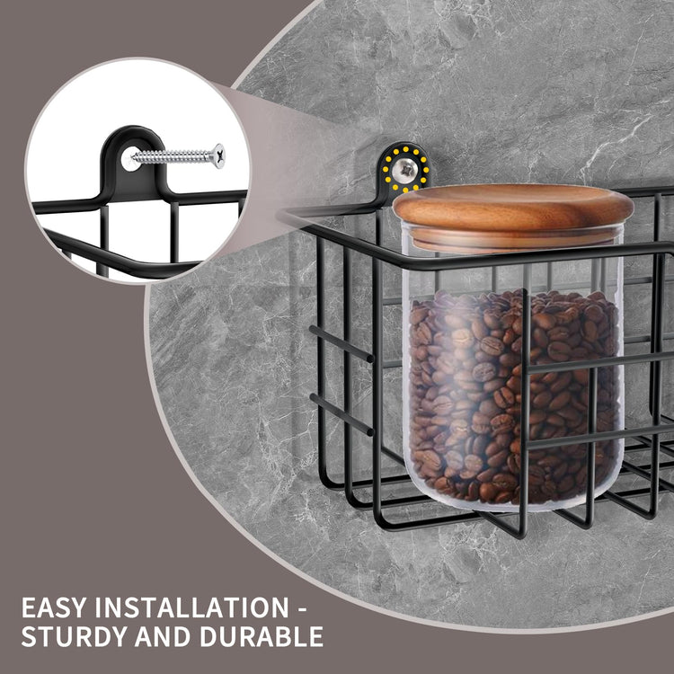 Spice Rack Organizer Wall Mount (4 Count)