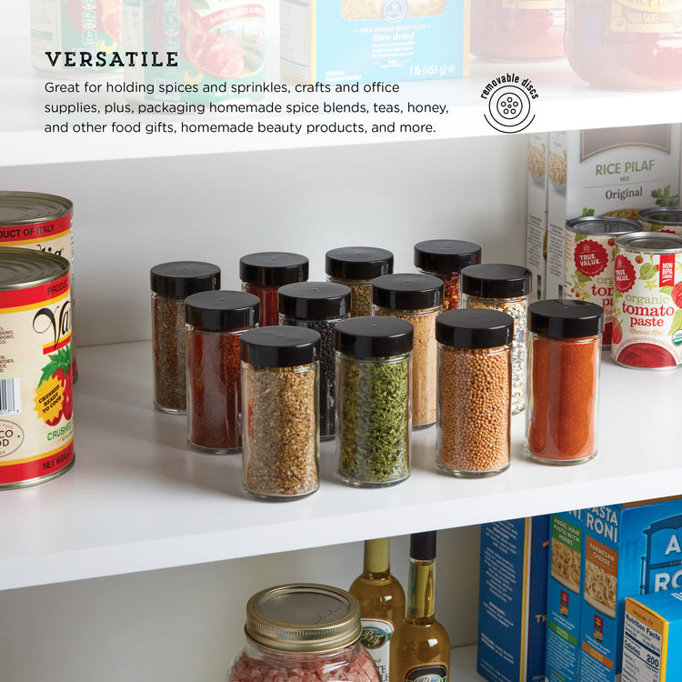 5244227 Empty Jars With Black Cap