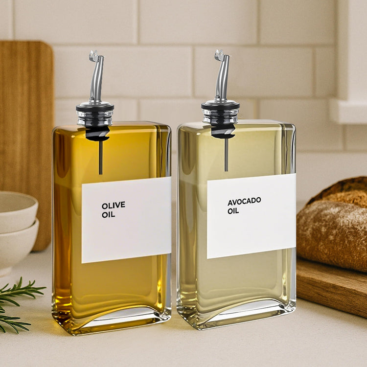 Glass Oil Dispenser for Kitchen (2 Count)