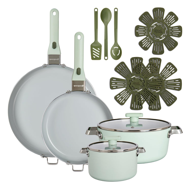 Ceramic Cookware Set with Removable Handles