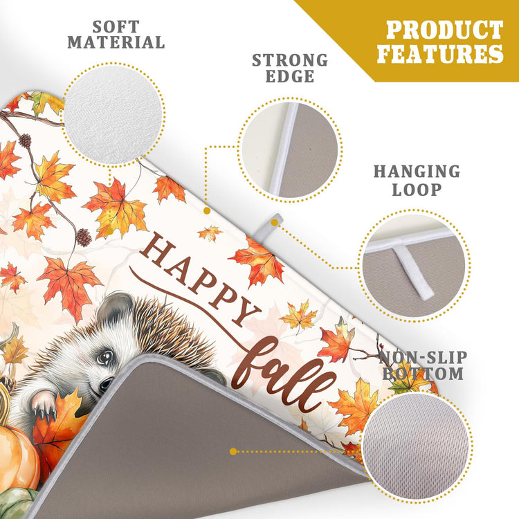 Happy Fall Dish Drying Mat