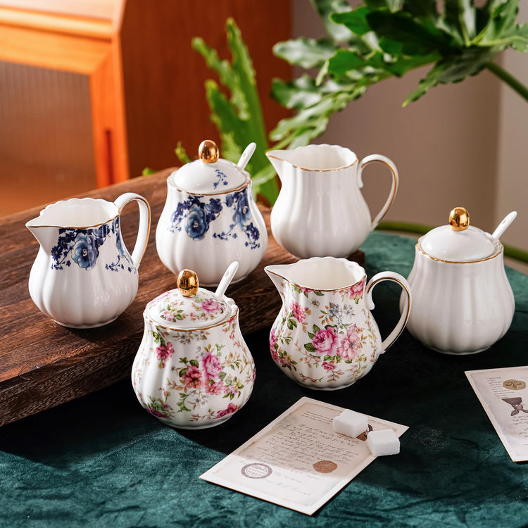 Ceramic Sugar and Creamer Set