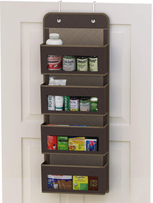 4 Clear Window Pocket Over Door Hanging Organizer
