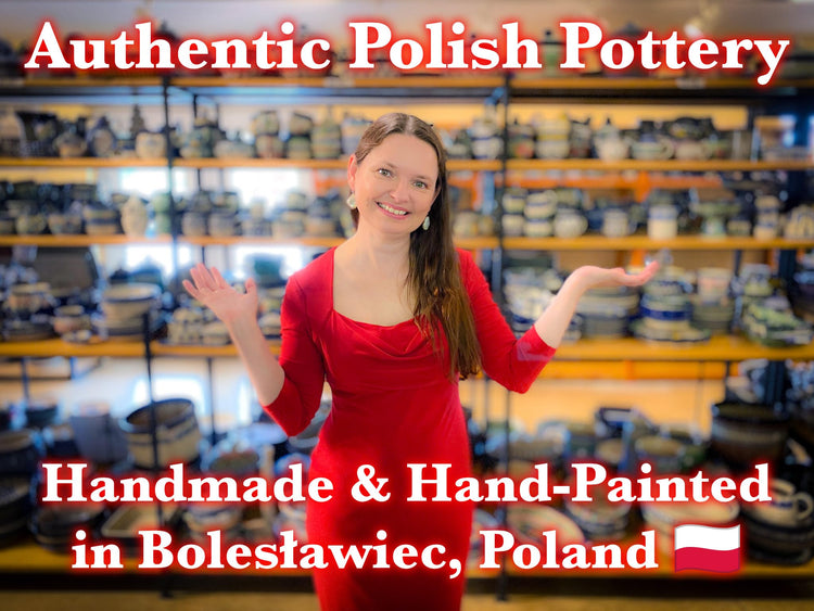 Polmedia Polish Pottery Round Baker with Handles