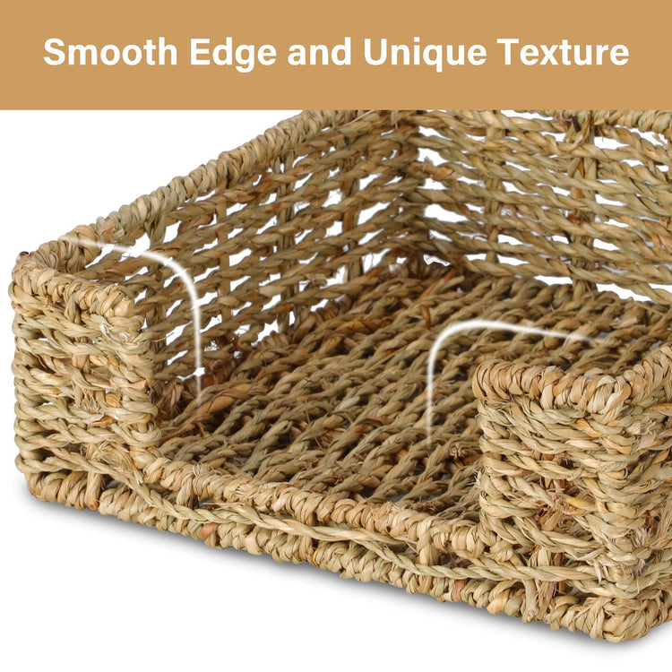 Napkin Holder Wicker Woven Basket Kitchen Decor for Table Dinner Paper Tray