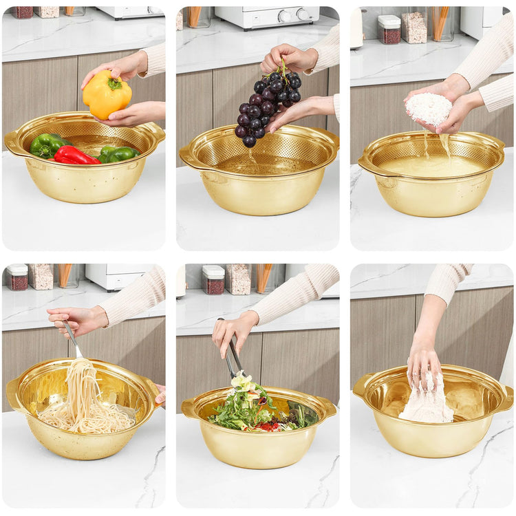 304 Stainless Steel Fine Mesh Colander Set