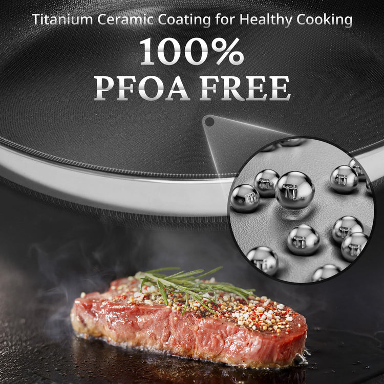 12" Titanium Ceramic Nonstick Frying Pan