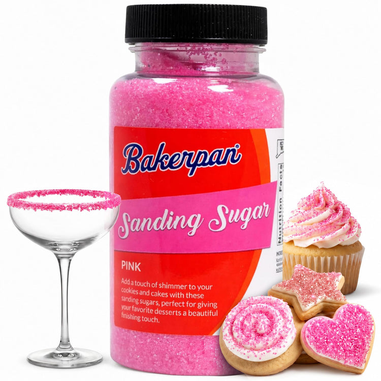 Pink Sanding Sugar for Baking & Cookie Decorating (5 Ounce)