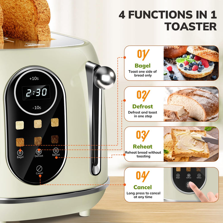 Smart Touch Screen Toaster 2 Slice