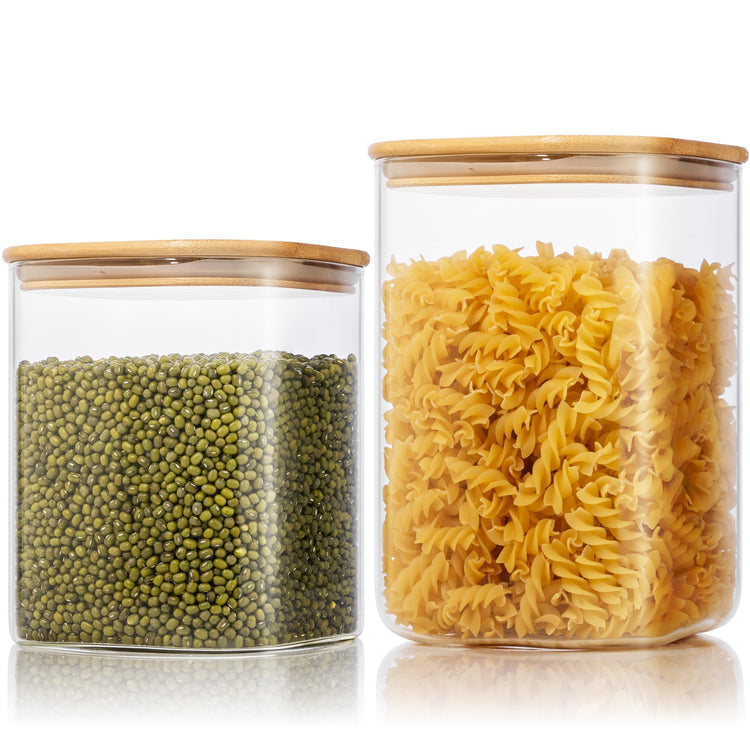Large Glass Storage Containers 132oz&63oz (2 Count)