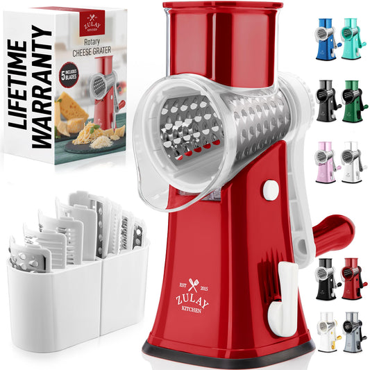 Rotary Cheese Grater 5 Blade Cheese Shredder
