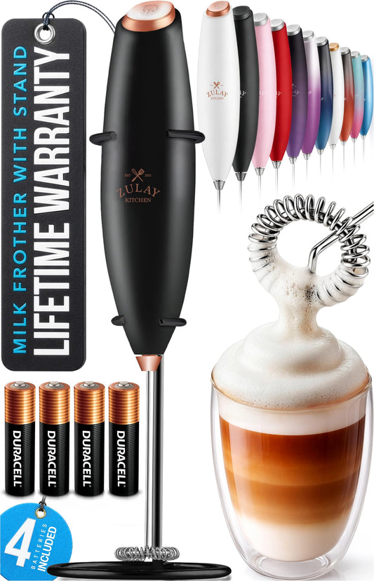 Powerful Milk Frother Wand With Duracell Batteries