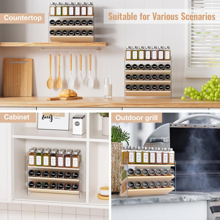 3 Tiered Spice Rack Organizer for Cabinet