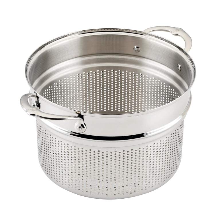 Provisions 8 Quart Stainless Steel Pasta Insert and Steamer Basket