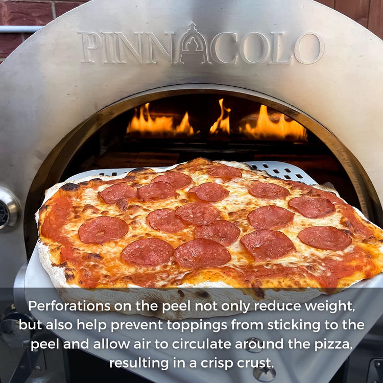 14 Inch Perforated Pizza Peel with Aluminum Handle