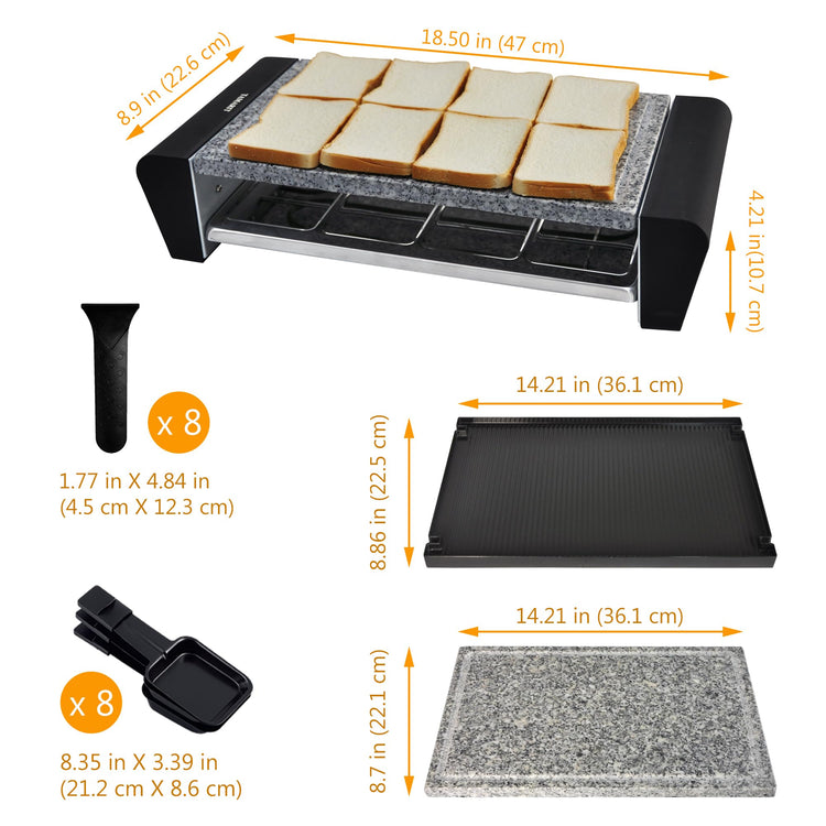 Raclette Grill with Extra Stone Plate