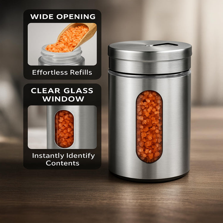 4 Piece Salt and Pepper Shakers Set