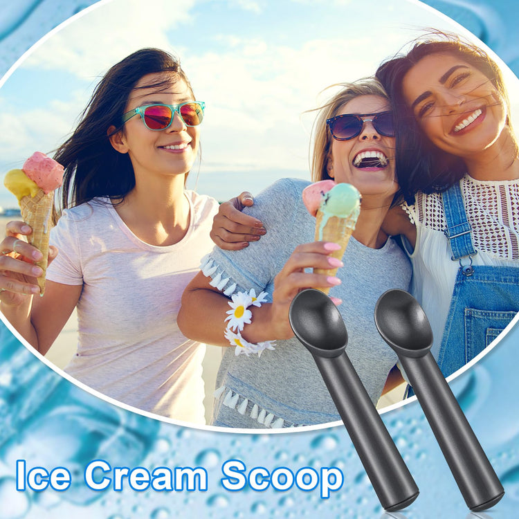 3 Pieces Ice Cream Scoop 7 Inches Nonstick Anti Freeze Ice Cream Scooper with Comfort Handle Aluminum Alloy Design Professional Ice Cream Scoop Easy Clean for Gelato Cookie Sorbet (3 Count)
