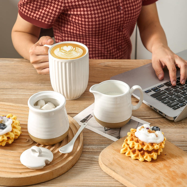 Ceramic Sugar and Creamer Set