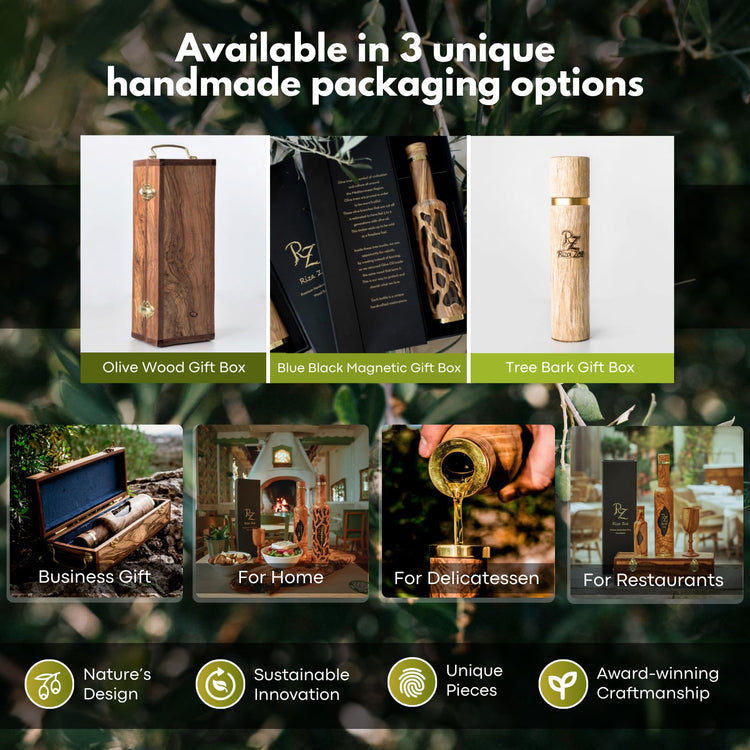 Olive wood bottle
