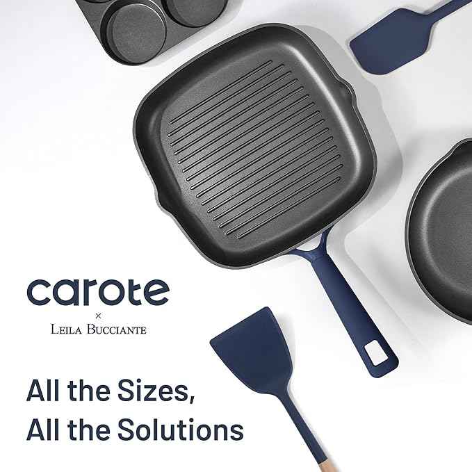 CAROTE 31PCS Pots and Pans Set, Nonstick Cookware Set Kitchen Non Stick Induction Titanium Cookware Non-toxic Granite Cooking set, PFOA Free