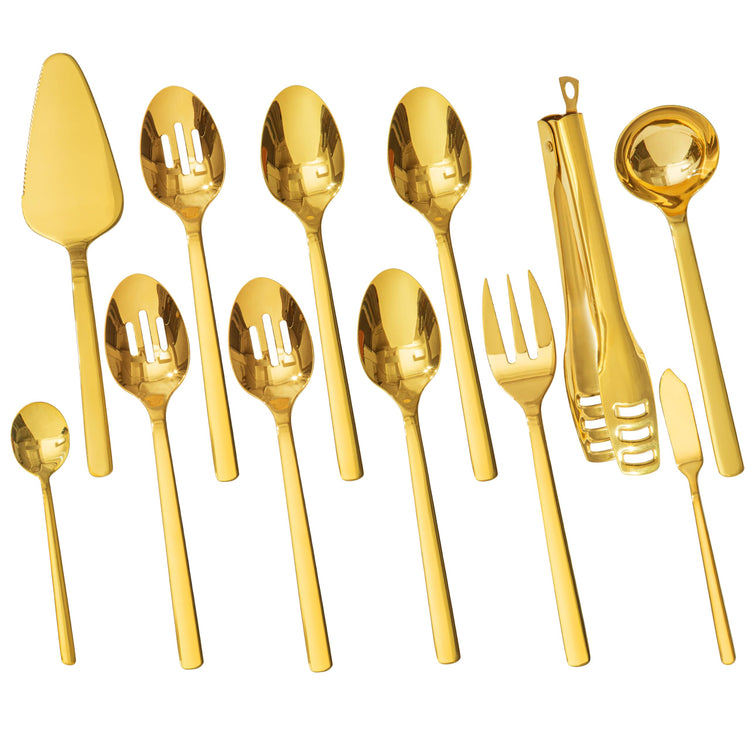 16 piece Large Hostess Serving Utensils Set (12 Count)