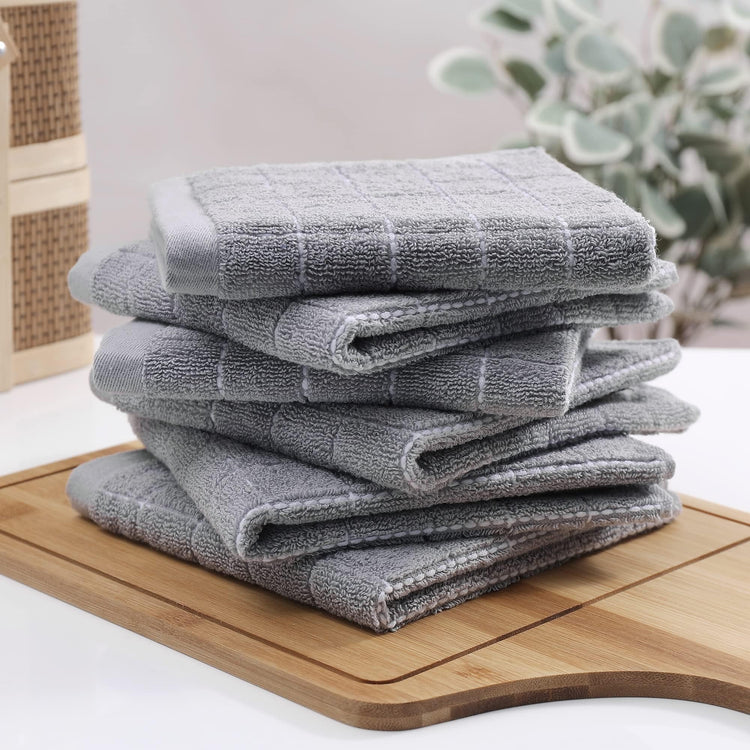 100% Cotton Terry Kitchen Dish Cloths (12 Count)