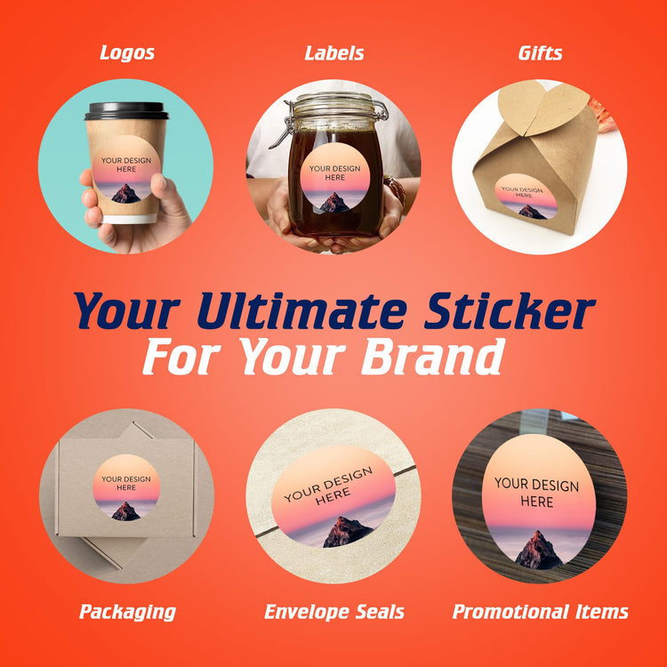 Custom Vinyl Stickers Your Image (100 Count)
