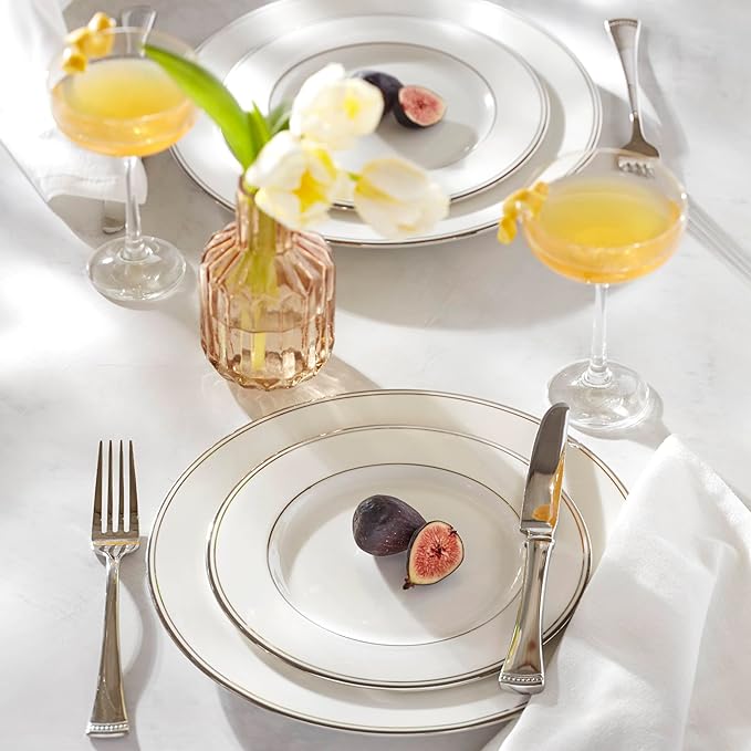 Lenox 895707 Federal Platinum 12-Piece Dinnerware Set, Service for 4