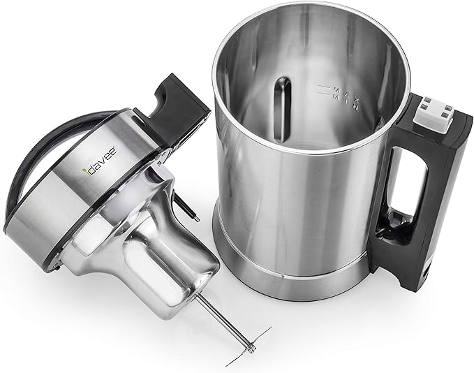 Brand - IAE15-1.9 Liter Automatic Hot Soy Milk (Almond, Rice, Quinoa Milk) Soup, Porridge & Cold Juice Maker - 2 Layer Stainless Steel - Recipe Booklet