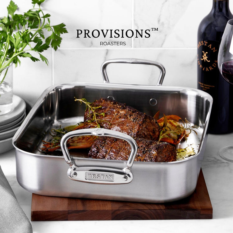 Provisions 14.5" Classic Clad Roaster with Stainless Steel Rack