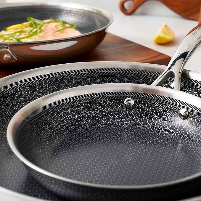 Henckels Paradigm Ceramic 2-pc Stainless Steel Dual Performance Fry Pan Set