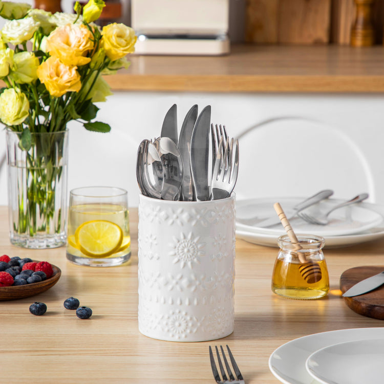 7.2"+5.4" Ceramic Utensil Holder Set of 2 (2 Count)