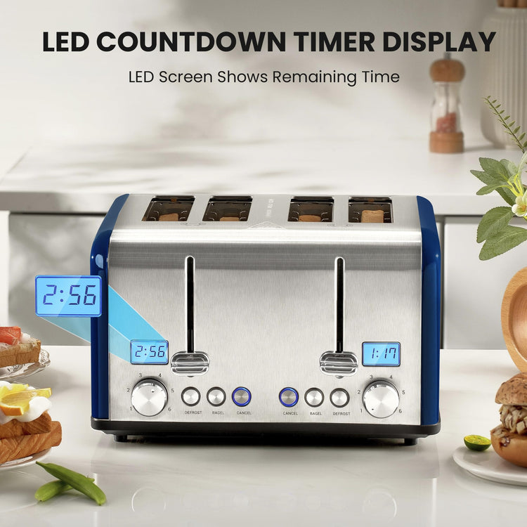 Countdown Stainless Steel 4 Slice Toaster with Bagel