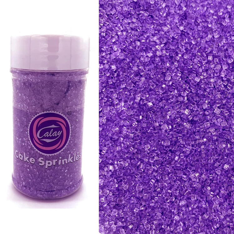 Purple Sanding Sugar for Baking Edible Sparkling Sugar Sprinkles Coarse Sugar Crystals for Baking Topping Cake Cookie Cupcake Topper Ice Cream Decoration Supplies 3.2 OZ (3.2 Ounce)